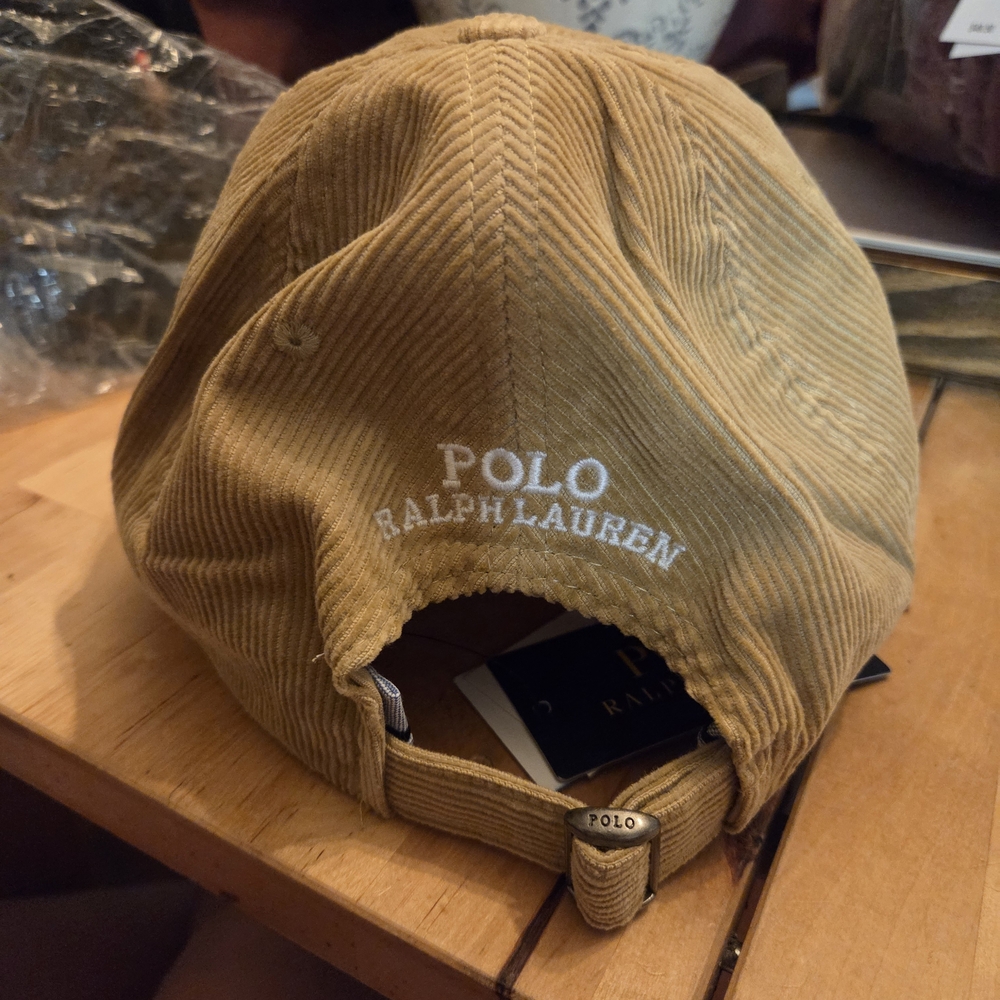Khaki Polo Corduroy Hat - Picture 6 of 9